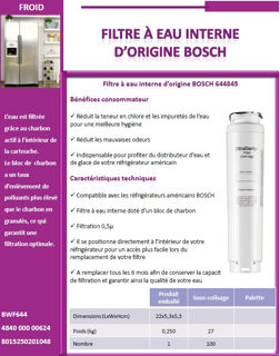 Image sur Filtre à eau d origine Bosch 644845 - BWF644