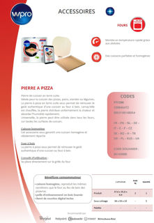 Image sur Pierre à pizza  PTF200